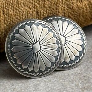 Handmade Silver Earrings - Post Earrings-Native American